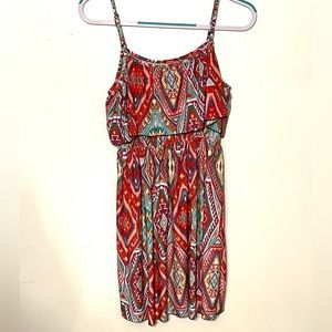 Bright and beautiful multicolored spaghetti strap dress. Size XXL. EUC.